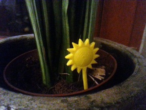 decorazione fiore bastone palo arredamento la decorativo vaso di fiori cuore i cuori luna sole il 3d print model - Mito3D