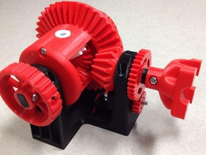 functional differential gear system engineering motorisierte Joch 3d print model - Mito3D