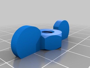 il mio personalizzato dado di lavoro galletto 6 parti su misura 3d print model - Mito3D