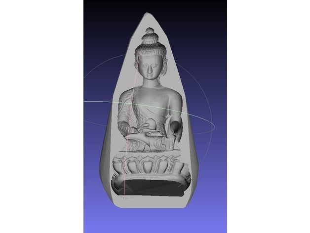 buddha iii optical illusion mould stand art mirror 3D print model - Mito3D