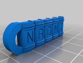 naomi étagère porte-clés de personnalisé 3d print model - Mito3D