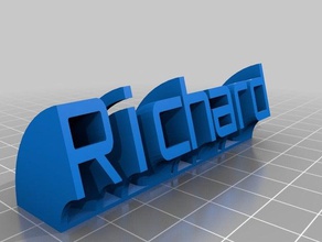 richard name plate office customized 3d print model - Mito3D