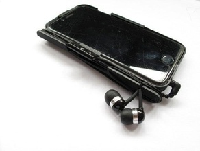 iphone 6 case custom sennheiser mm30i earphone holder mobile phone 3d print model - Mito3D