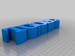 my customized 5 letters row 3d print model - Mito3D