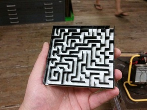 3d 2d maze generator blender python script printers laser cutters puzzles printer customizable labyrinth lasercut cutter 3d print model - Mito3D