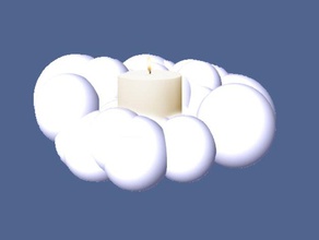 bougeoir forme nuage 3d yazıcı aksesuarları 3d print model - Mito3D