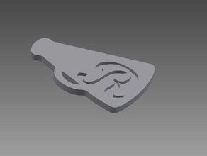 carta chaveiros elogio torcida horn chaveiro letra r 3d print model - Mito3D