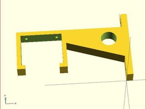 vertical cego de montagem parametricish substituição partes openscad 3d print model - Mito3D