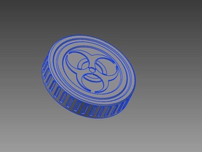 biohazard frasco de vidro com tampa recipientes logotipo remix 3d print model - Mito3D