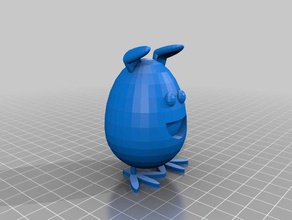 silly egg bunny 3d printing 3d print model - Mito3D