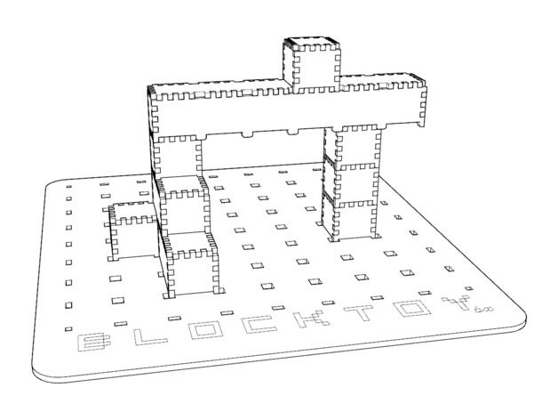 blocktoy bx costruzione di giocattoli il blocco laser lasercut lego legno 3D print model - Mito3D