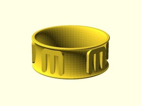 criador do logotipo pulseira ix outros jóias openscad wearable 3d print model - Mito3D
