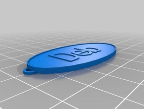mis personalizado llavero oval deb llaveros 3d print model - Mito3D