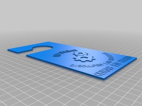 no pasar door hanger signs logos customized 3d print model - Mito3D
