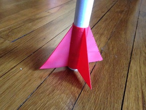 stomp rocket fins 3d printing howtoons stomp rocket 3d print model - Mito3D