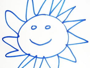 smilling sun art sketch 3d print model - Mito3D