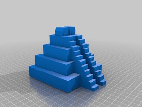 templo azteca La impresión en 3d 3d print model - Mito3D