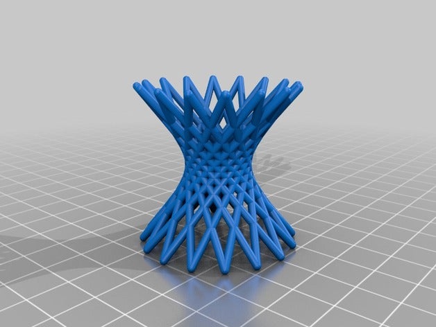 another hyperboloid math art ruled surface 3D print model - Mito3D