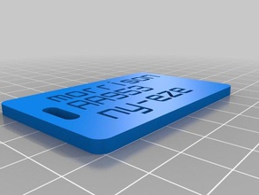 maßgeschneiderte Gepäck-label 953 - Organisation kundengebundene 3d print model - Mito3D
