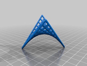 paraboloide iperbolico matematica arte superficie rigata 3d print model - Mito3D