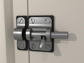 door locker bathroom doorlock hasp lock 3d print model - Mito3D