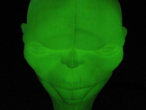 glowing alien head other 3d art glow-in-the-dark model pla rapman toy 3d print model - Mito3D