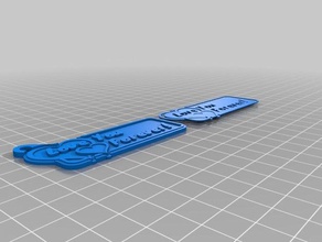 love you forever remix keychains 3d print model - Mito3D