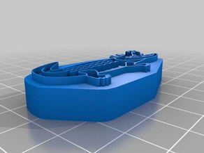 croc-Stempel Tiere Krokodil kundengebundene 3d print model - Mito3D
