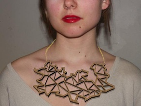 geométrica collar accesorios bijoux geométricas el triángulo 3d print model - Mito3D
