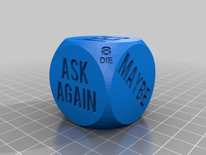 8-die los dados magic 8 ball 3d print model - Mito3D