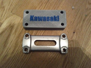 kawasaki ninja 650-r handlebar block-off plate sport outdoors 650r 3d print model - Mito3D