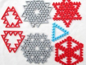 6-piega placche triangoli per la matematica art openscad 3d print model - Mito3D