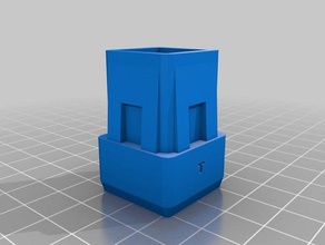garden chair foot 25x25 mm 15 high outdoor & replacement part square tubing 3d print model - Mito3D