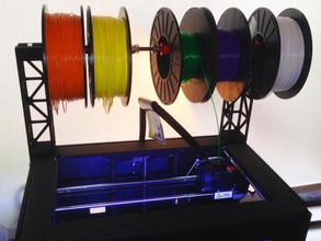 replicator 2 top mount filamento di spool holderdispenser 3d la stampante accessori titolare 3d print model - Mito3D