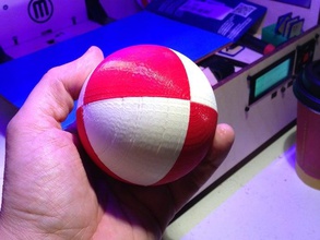 sphere cut engineering ball octants split 3d print model - Mito3D