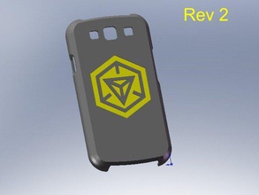 galaxy s3 phone cover ingresslogo mobile case samsung iii 3d print model - Mito3D