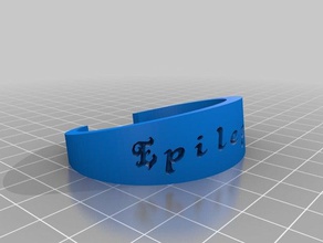 bambini 6-8 anni epilessia bracciali consapevolezza braccialetto su misura l'epilessia viola 3d print model - Mito3D