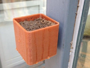 flower pot magnet household 3d print model - Mito3D