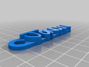my customized name keychain hd 700 fonts organization 3d print model - Mito3D