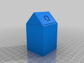 recuerde reciclar su diseño La impresión en 3d bin puede de la basura papelera reciclaje 3d print model - Mito3D
