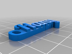 my customized name keychain hd 700 fonts organization 3d print model - Mito3D