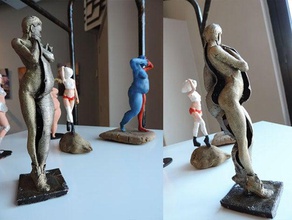 hace que mi trasero se vea grande las esculturas art cuerpo surrealista mujer 3d print model - Mito3D