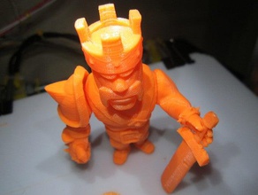 rei bárbaro confronto de clãs brinquedos & games o 3d print model - Mito3D
