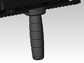 airsoft sistema de riel frontal la empuñadura La impresión en 3d frente agarre el rail 3d print model - Mito3D