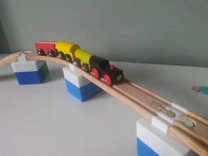 ahşap brio tren yolu mega bloks inşaat oyuncaklar bloklar 3d print model - Mito3D