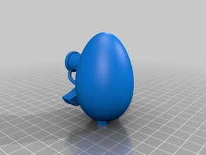 sir eggtan decor basket easter egg monocle 3rd first second 3d print model - Mito3D