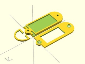 plastic tag keychain organization 3d print model - Mito3D