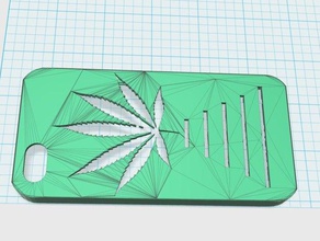 pot leaf iphone 5 & 5s case mobile phone 3d print model - Mito3D