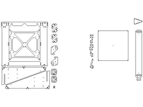 prusa i3 xl quadro de alumínio pórtico 3d impressoras cnc personalizado i3xl eixo atualização groove rolamentos 3d print model - Mito3D