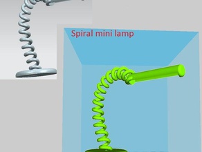 spiral mini lamba sanat araçları masa led 3d print model - Mito3D
